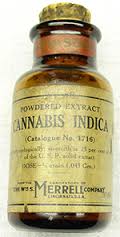 Antique cannabis medicine bottle