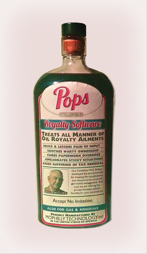 Pops royalty tonic bottle with antique label