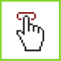 Old Mac icon hand clicking button