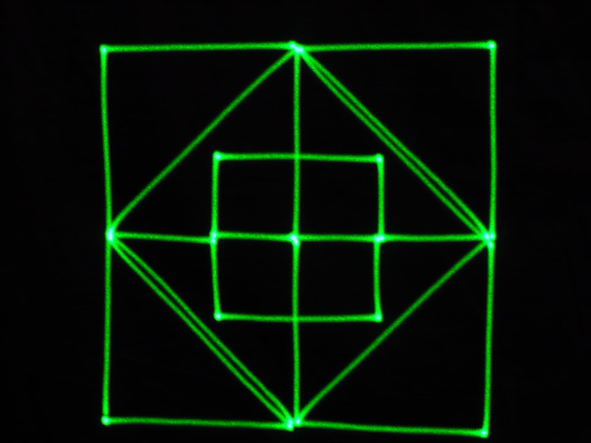 Laser graphic calibration pattern