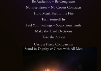Poster with a fire, new rules for men